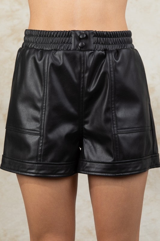 Faux Leather Shorts