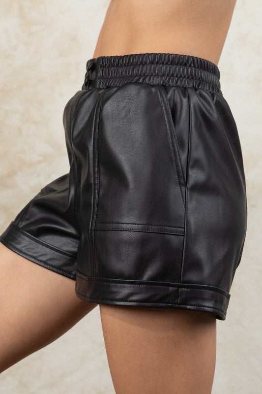 Faux Leather Shorts