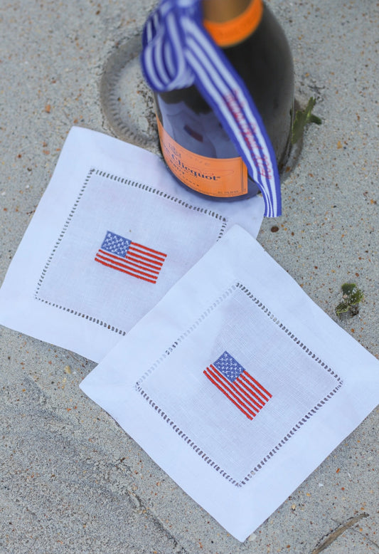 American Flag Cocktail Napkins