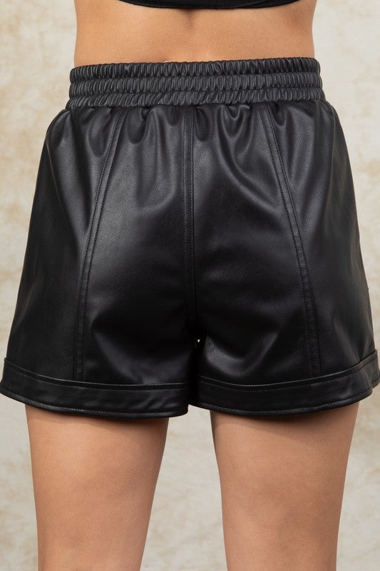 Faux Leather Shorts