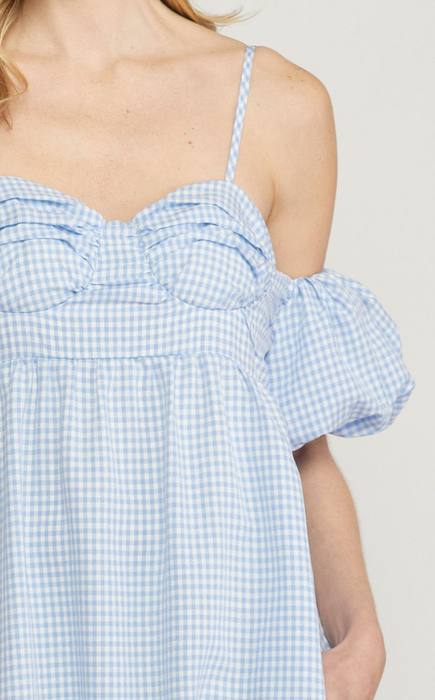 Blue Gingham Maxi