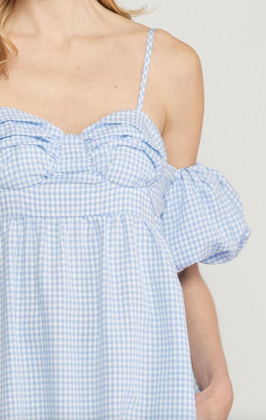 Blue Gingham Maxi