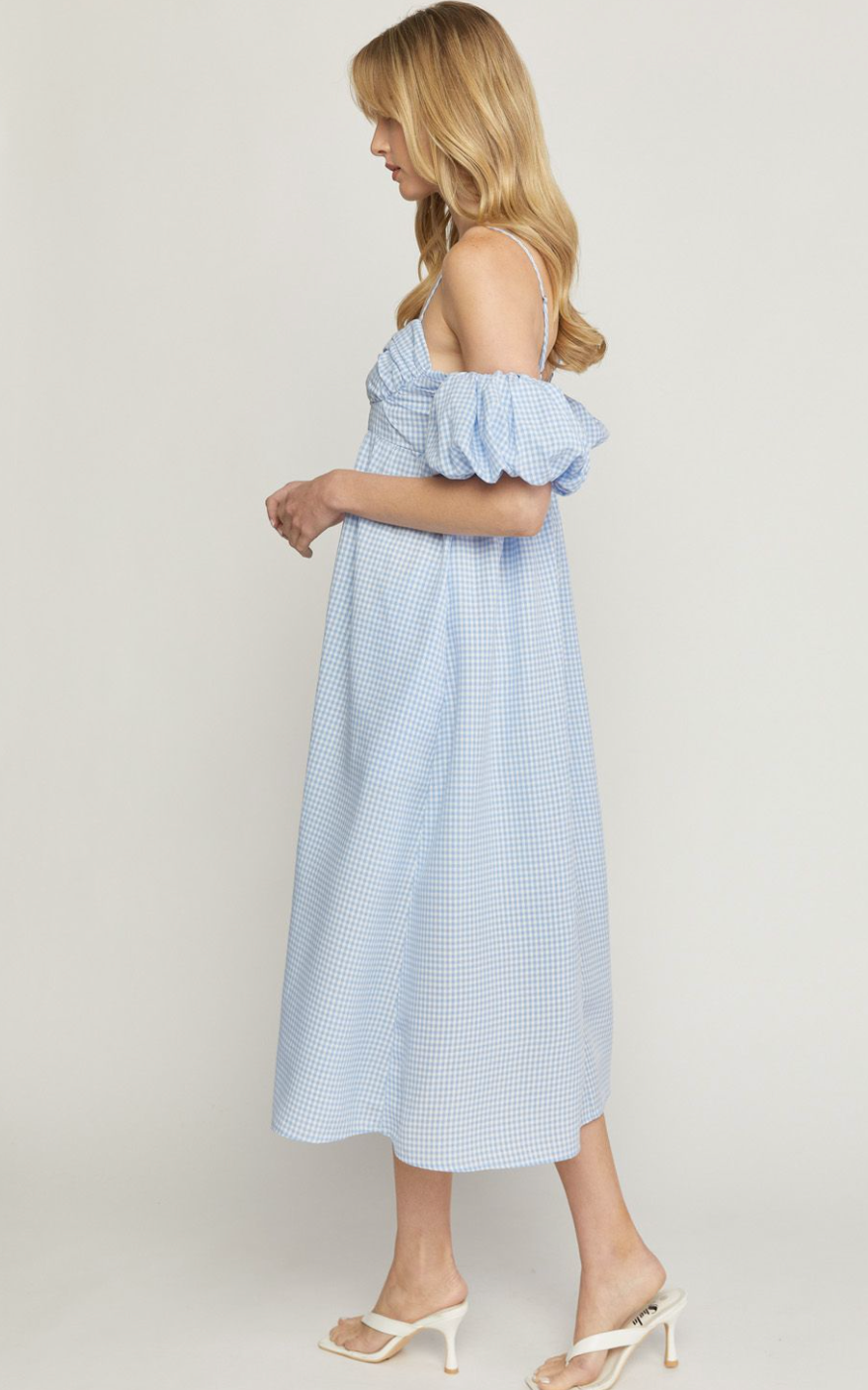 Blue Gingham Maxi